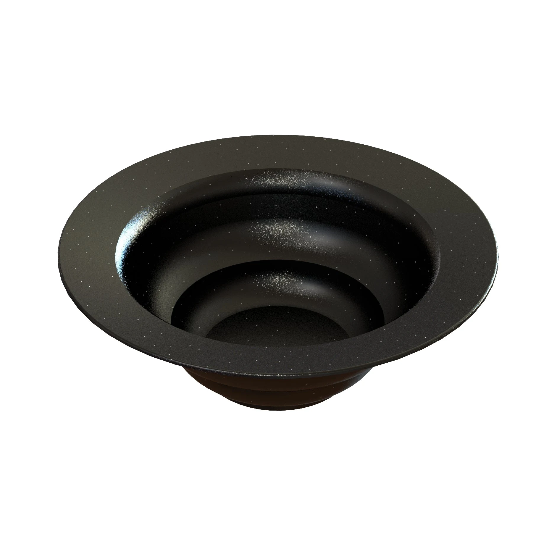 Tablecraft CW3100MS 7-1/2 Qt Salad Bowl Aluminum with Midnight Speckle Finish