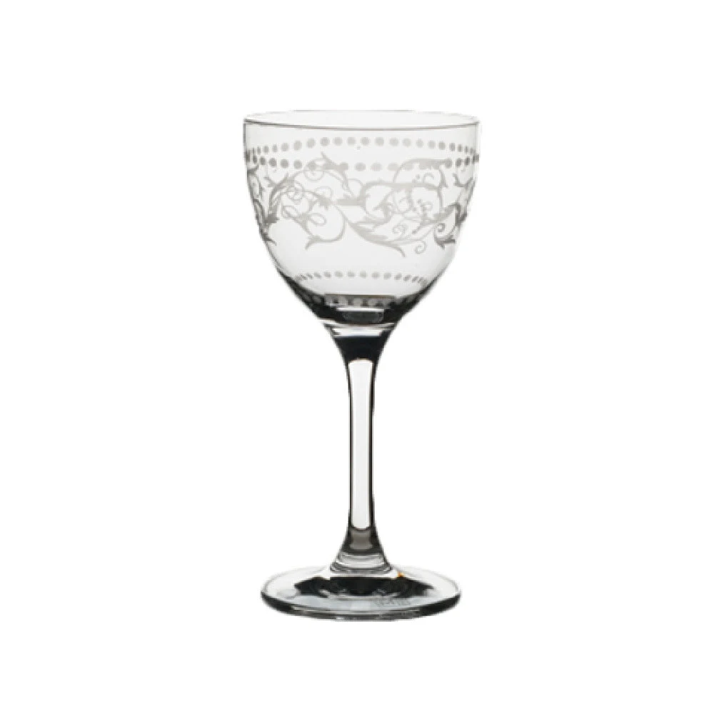 Steelite 4854RA351 5.5 Oz Nick and Nora Dots Glass 2.75 Inch Diameter