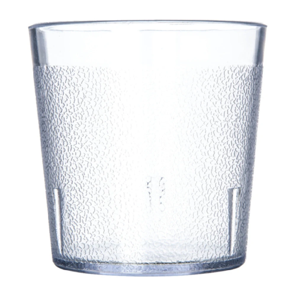 Dinex DX552907 9 Oz Clear Tumbler Textured SAN Dishwasher Safe Cups