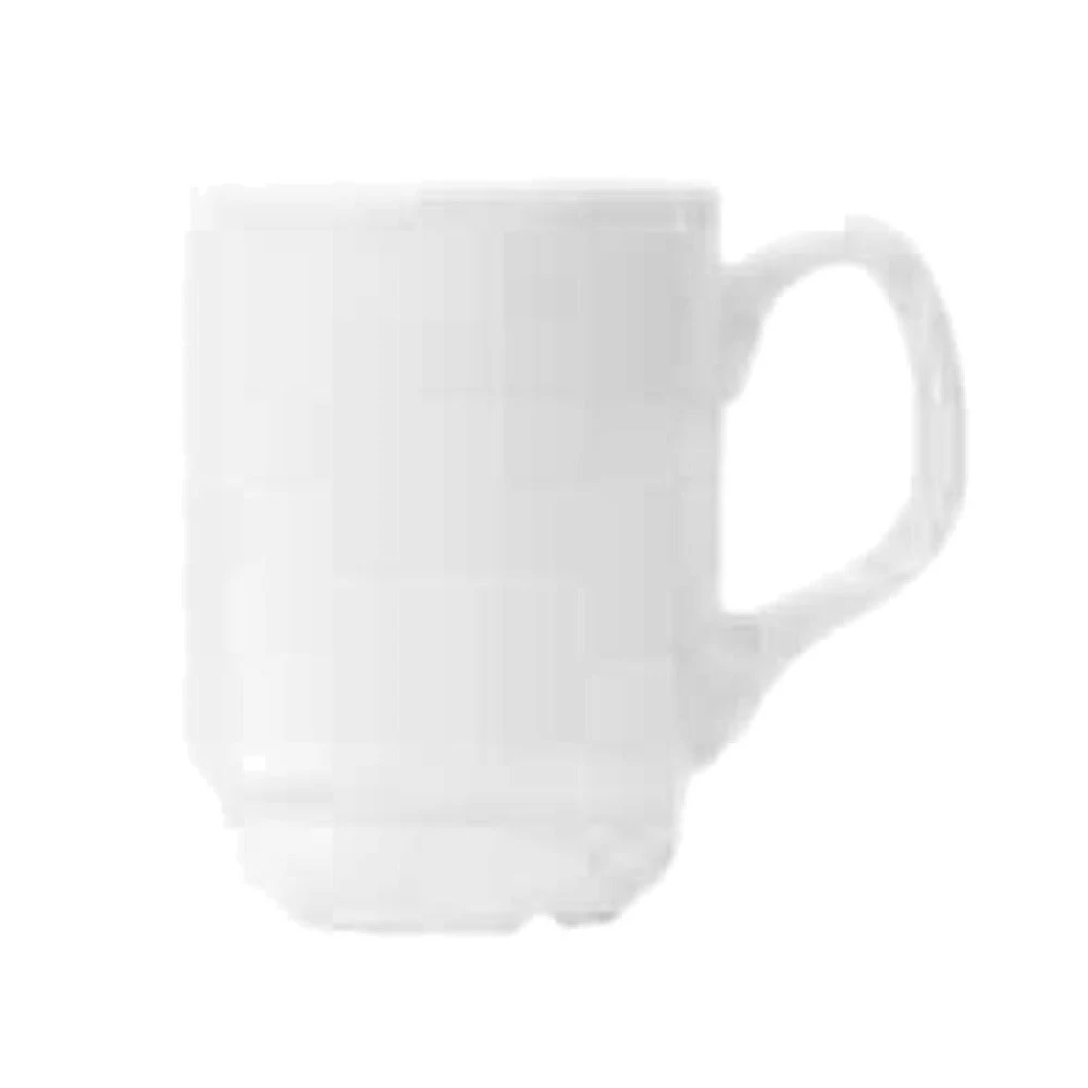 Libbey 905356508 8 oz Mug Stackable White Porcelain with Handle