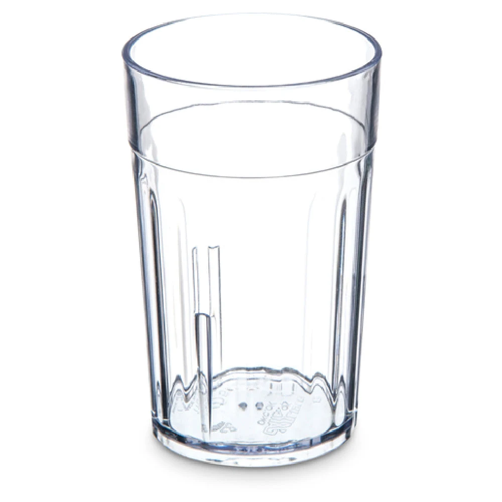 Carlisle 110507 5 Oz Clear Plastic Tumbler Fluted Dishwasher Safe Stackable