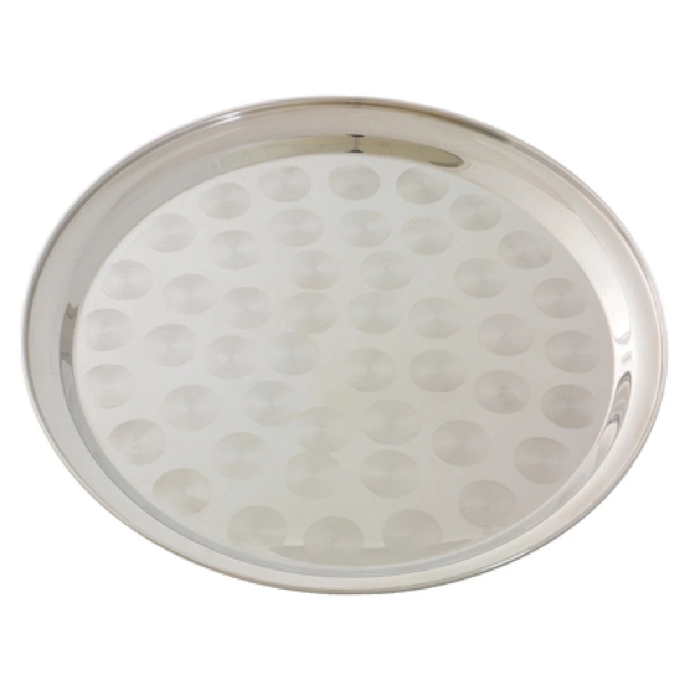 Thunder Group SLCT314 14 Inch Round Serving Tray Stainless Steel with Durability