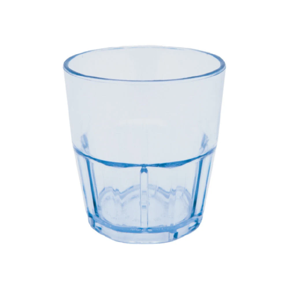 CAC China TMLH-12 12 Oz Tumbler Stackable Plastic Blue Tint with Dishwasher Safe
