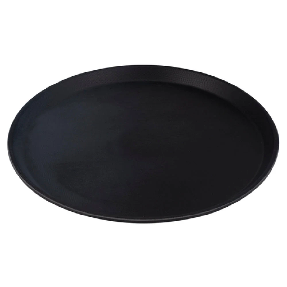 Stanton Trading 16GRFG-BK 16 Inch Round Bar Tray Non-Skid Black Fiberglass