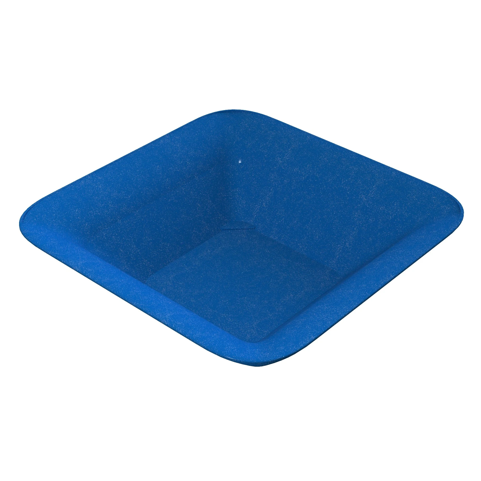 Tablecraft CW3520BS 8 Quarts Cold Holding Square Bowl Aluminum Blue Speckle Finish