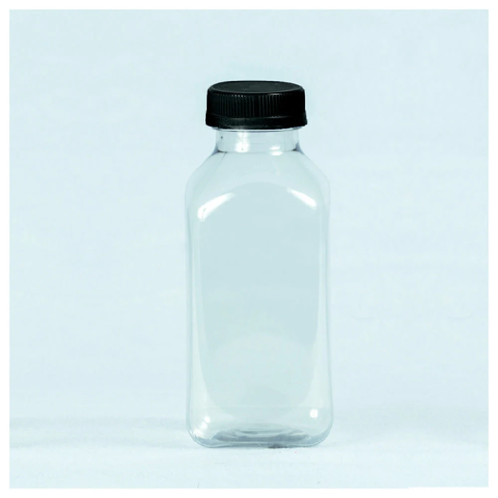 Buccaneer Container Corp 31510120202 12 Oz Juice Bottles Clear PET with Black Lids
