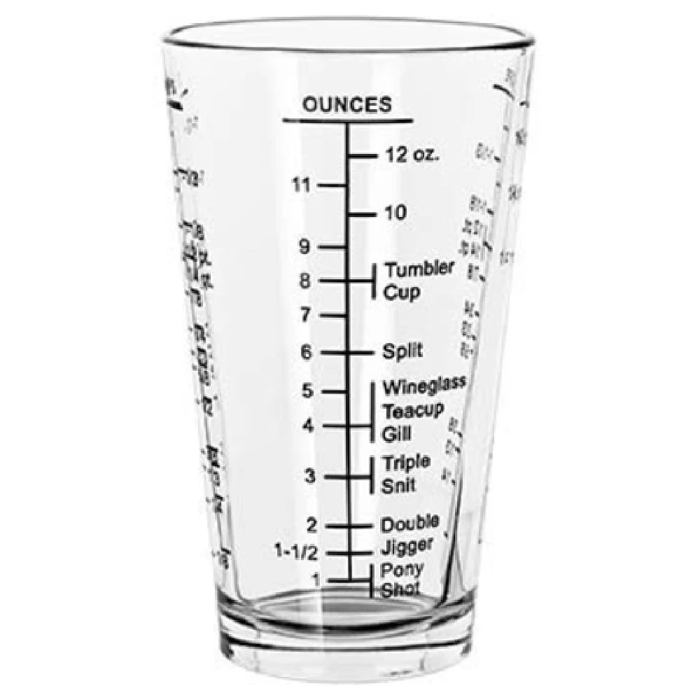 Libbey 1639/1918M 16 Oz Measuring Mixing Glass Stackable Glass