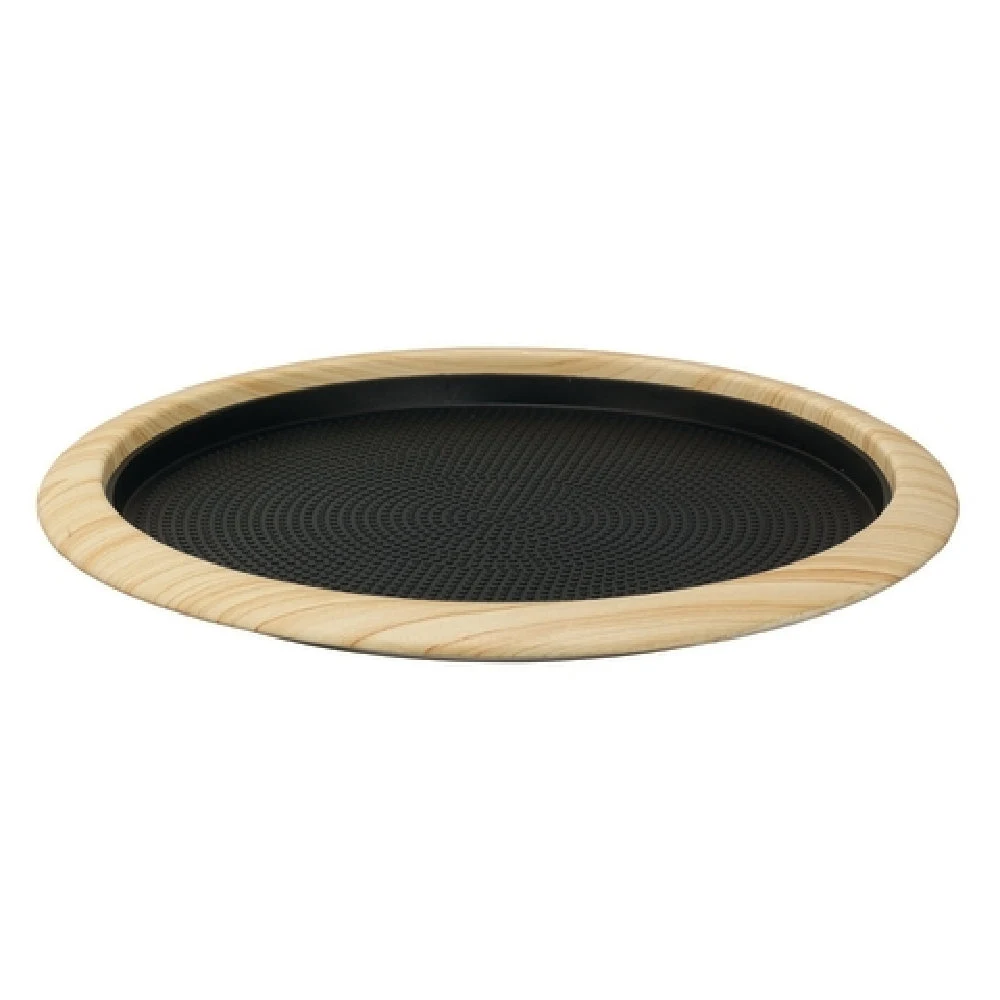 Service Ideas TR1412RILW 14 Inch Diameter Round Tray with Removable Silicone Insert