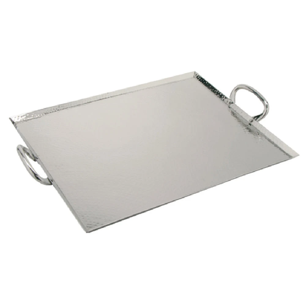 GET Enterprises SSTPD-1915-MP 15 Inch Stainless Steel Rectangular Display Tray with Handles