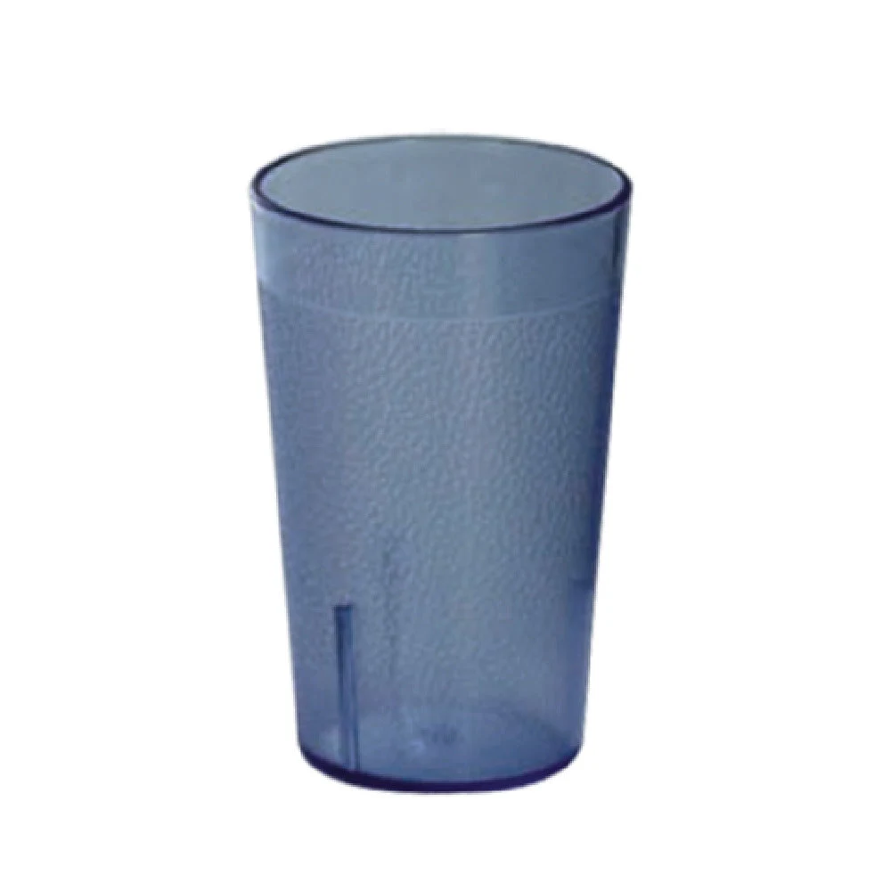 Omcan 80339 12 Oz BPA Free Pebbled Tumbler Textured Blue Plastic