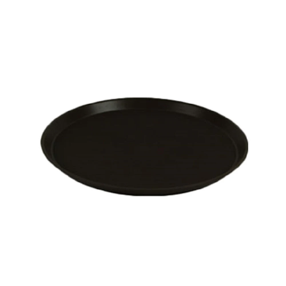 Thunder Group PLST1600BR 16 Inch Diameter Slip Resistant Serving Tray Brown Polypropylene