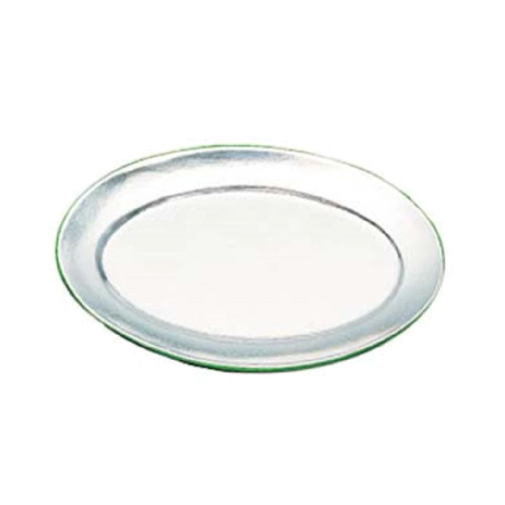 Bon Chef 2000PWHT 7 Inch Oval Steak Platter Aluminum Ceramic Look Sandstone Pearl White