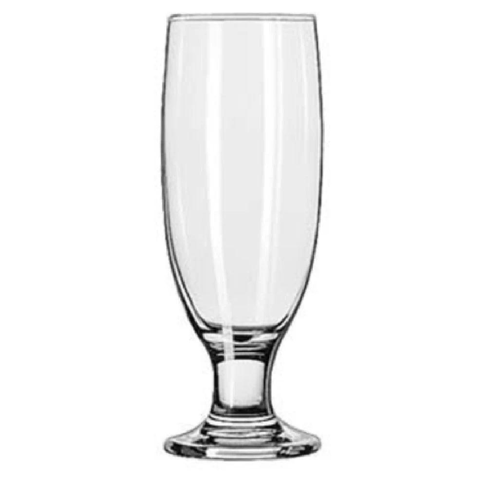 Libbey 3725 12 Oz Clear Pilsner Glass with Safedge Rim and Foot Guarantee