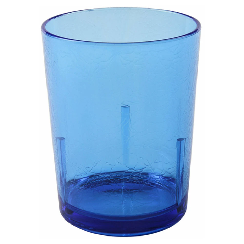 Cambro D14608 14 Oz Crackled Del Mar Tumbler Plastic Blue
