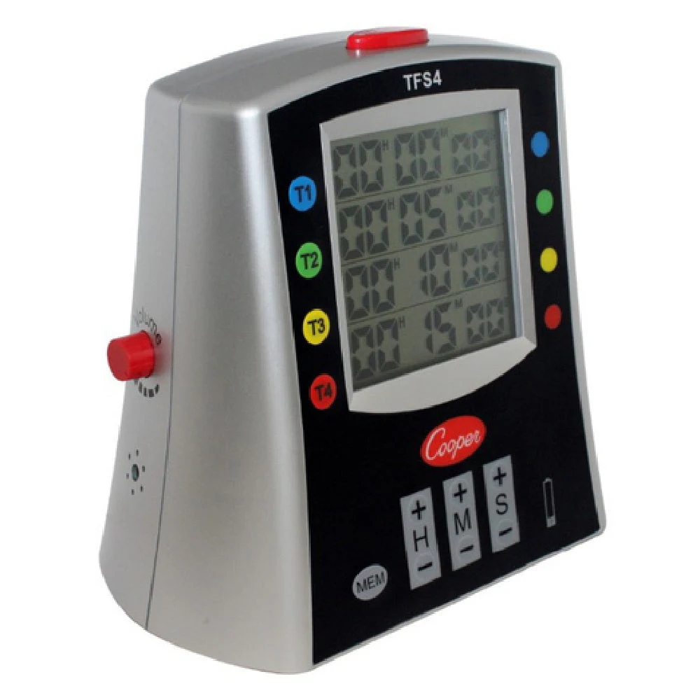 Cooper Atkins TFS4-01 4-Stations Timer Digital LCD with Alerts and Memory