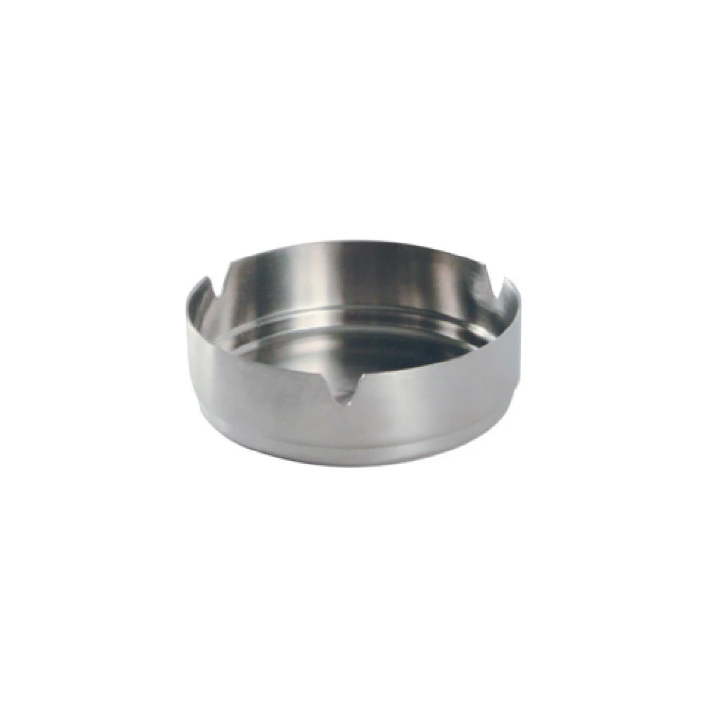CAC China SAST-4 4 Inch Diameter Ashtray Stainless Steel for Waste Collection
