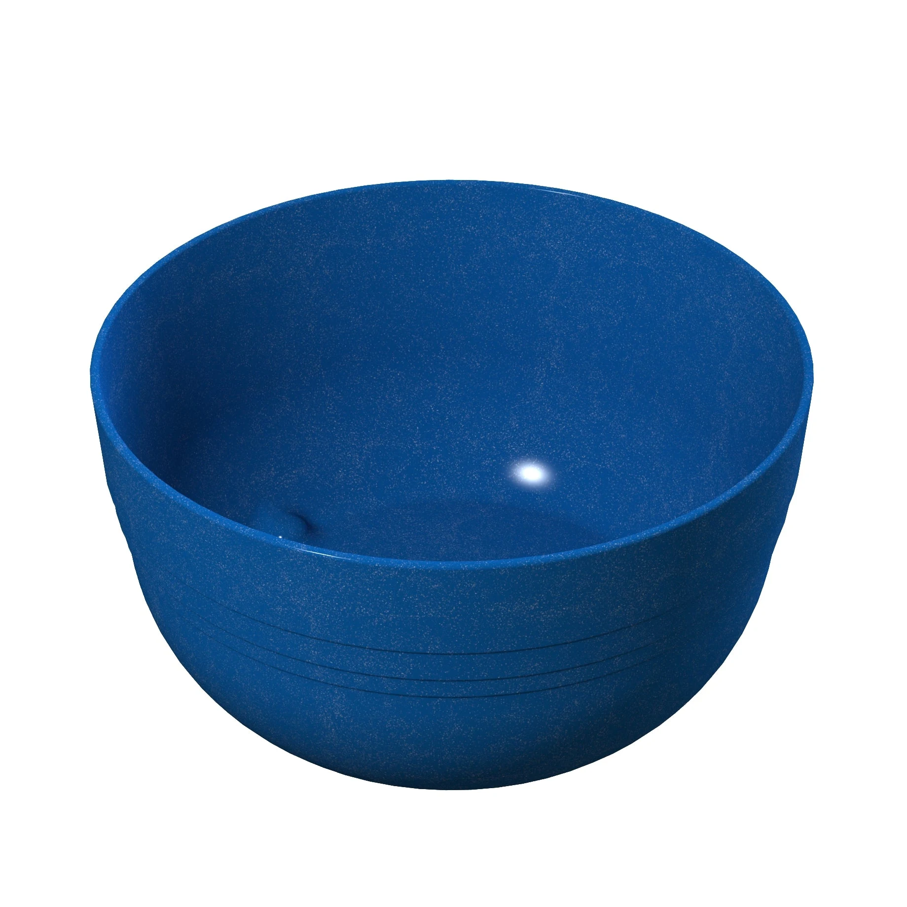 Tablecraft CW3180BS 6-3/4 Quart Round Bowl Metal Blue Speckle Finish