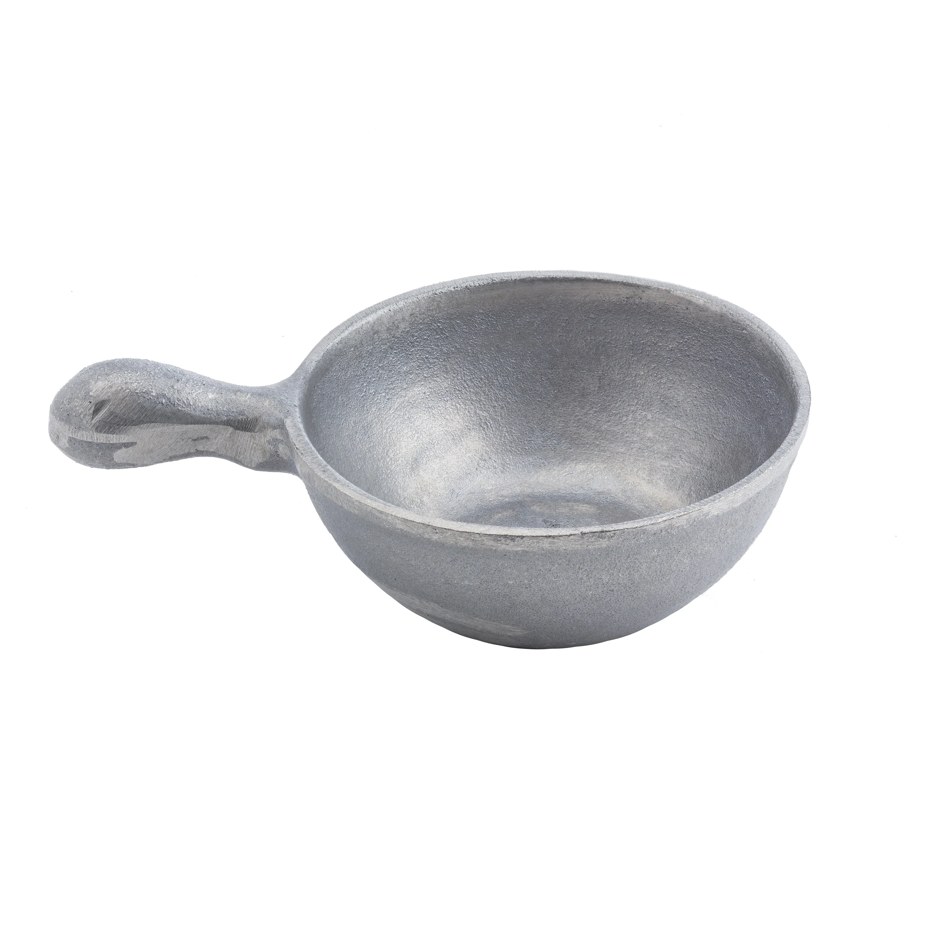 Tablecraft CW3375BS 18 Oz Round Soup Bowl with Handle Aluminum Blue Speckle Finish