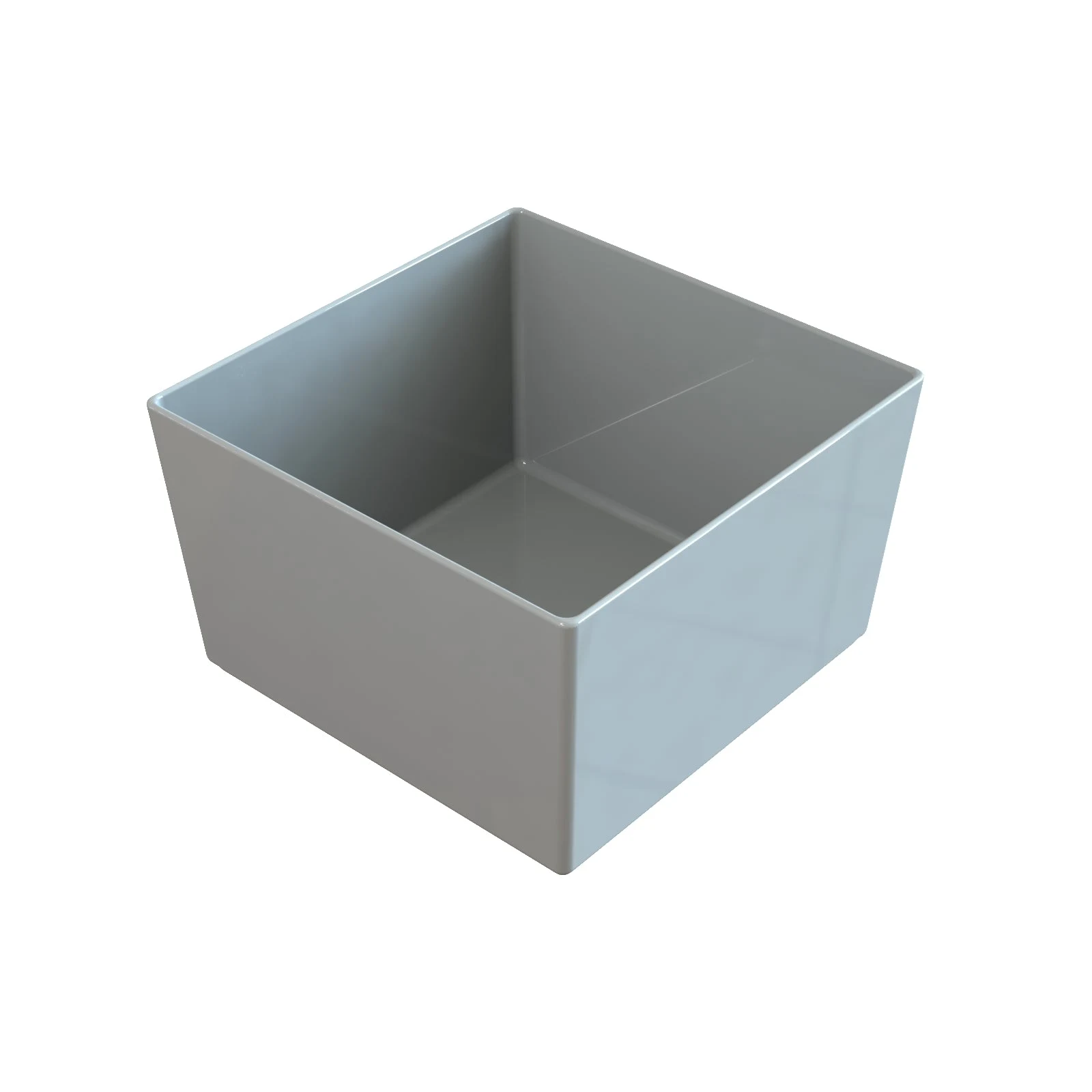 Tablecraft CW4036GY 9-5/8 Qt Square Bowl with Cold Holding Aluminum Finish
