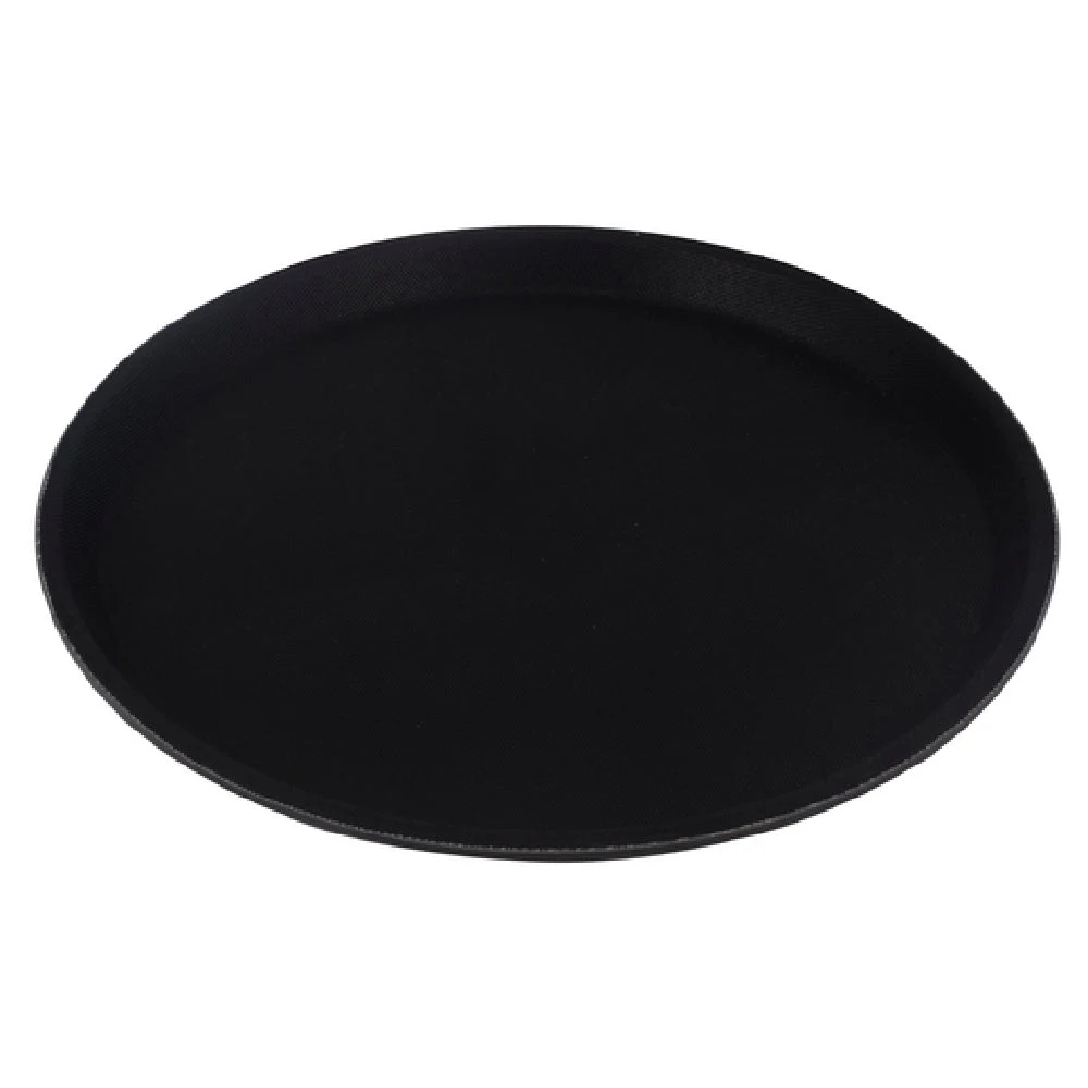 Stanton Trading 11GR-BK 11 Inch Round Bar Tray Non-skid Plastic Black