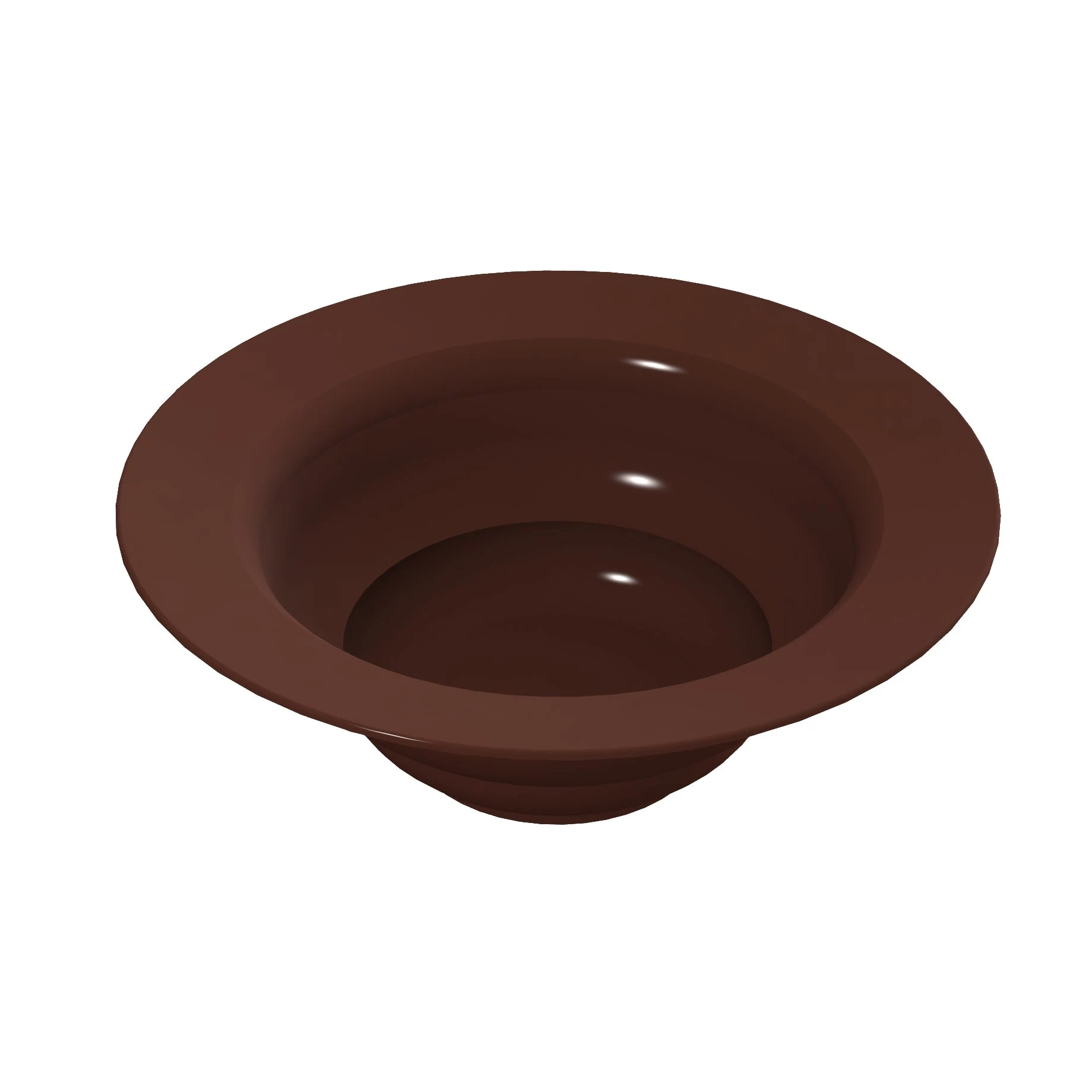 Tablecraft CW3100BR 7-1/2 Qt. Round Salad Bowl Cold Holding Aluminum Brown Finish