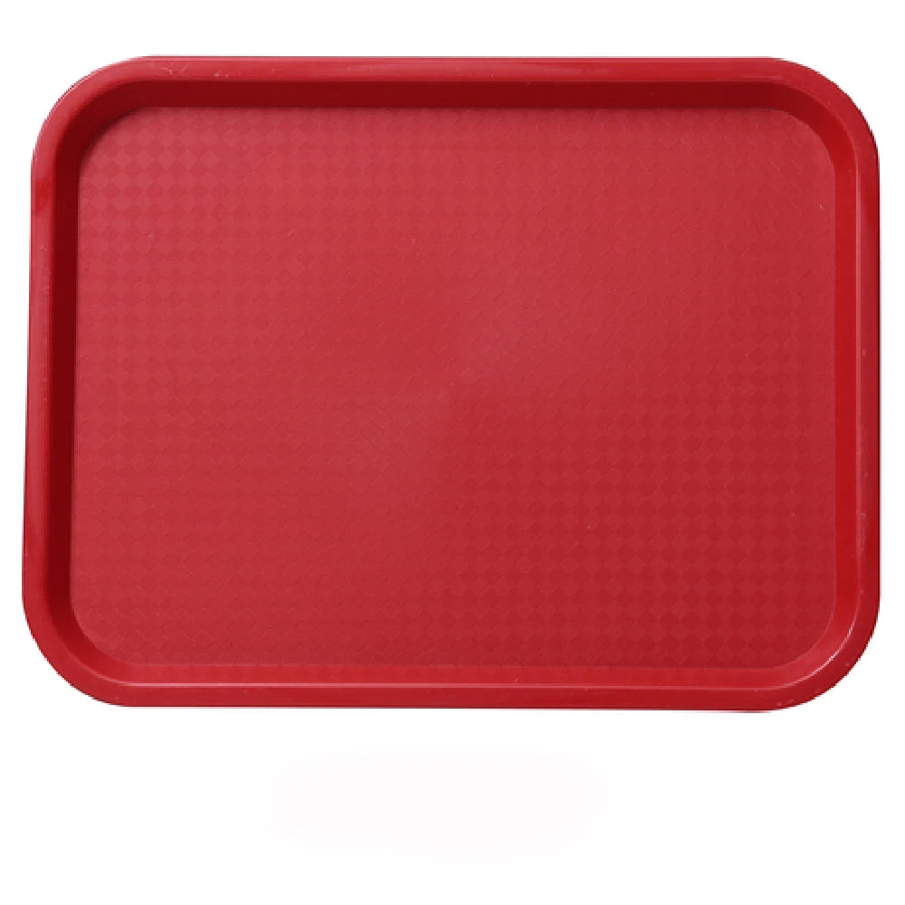 Yanco FT-14RD 14 Inch Rectangular Serving Tray Red Melamine Dishwasher Safe