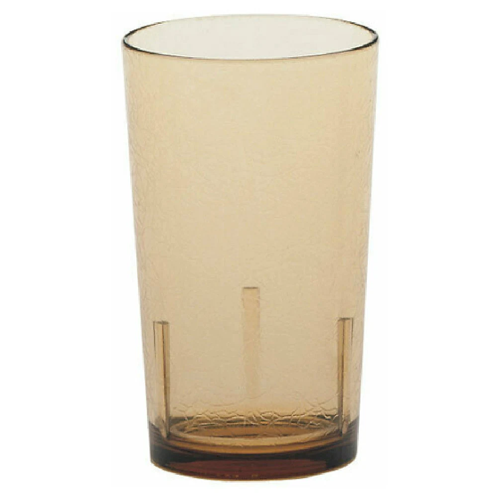 Cambro D12609 12 Oz Crackled Amber SAN Tumbler Lightweight Break-Resistant