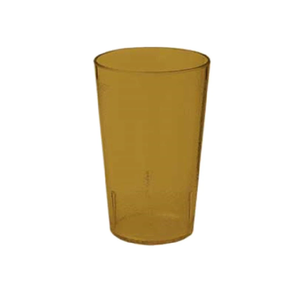 GET Enterprises 6695-1-A 9-1/2 Oz Tumbler Textured Stackable Amber SAN