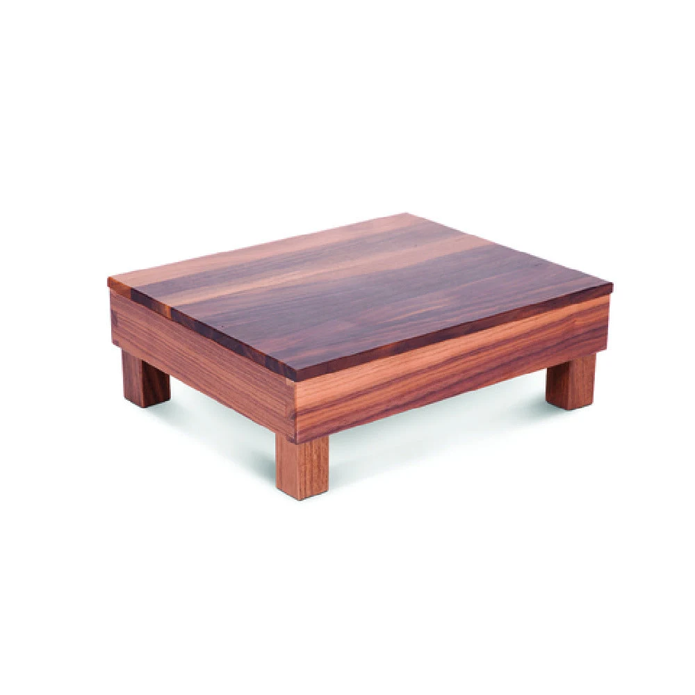 Service Ideas 15A11110 12.8 Inch Small Buffet Serving Tray Walnut Wood