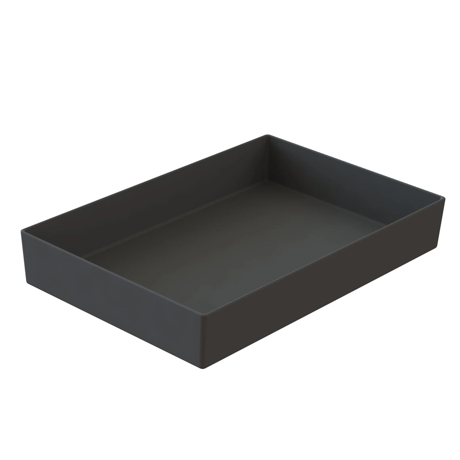 Tablecraft CW4032MBS 10 Quarts Cold Holding Bowl Rectangular Aluminum Midnight Finish