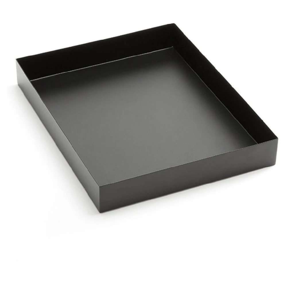 American Metalcraft MTB1512 15 Inch Rectangular Display Tray Black Metal with Dishwasher Safe