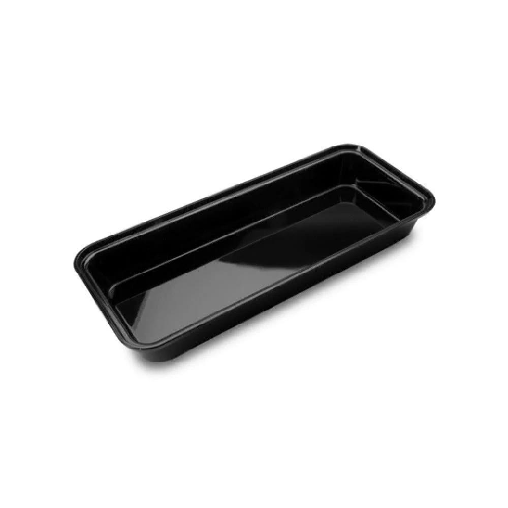 Steelite DFTRC15810 15 Inch Market Tray Acrylic Black 6 Packs