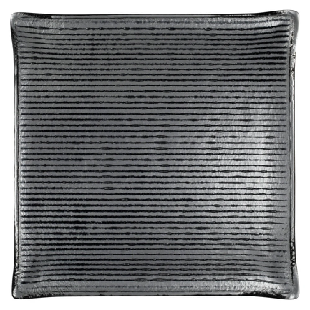 Steelite 6588B438 6.5 Inch Smoke Square Tray Glass Ideal for Service