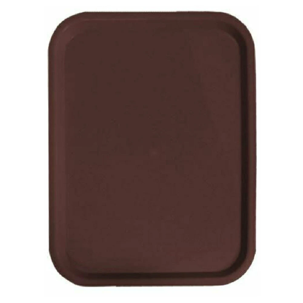 Omcan 80093 12 Inch Tray Rectangular Brown Polypropylene with Basket Weave Design