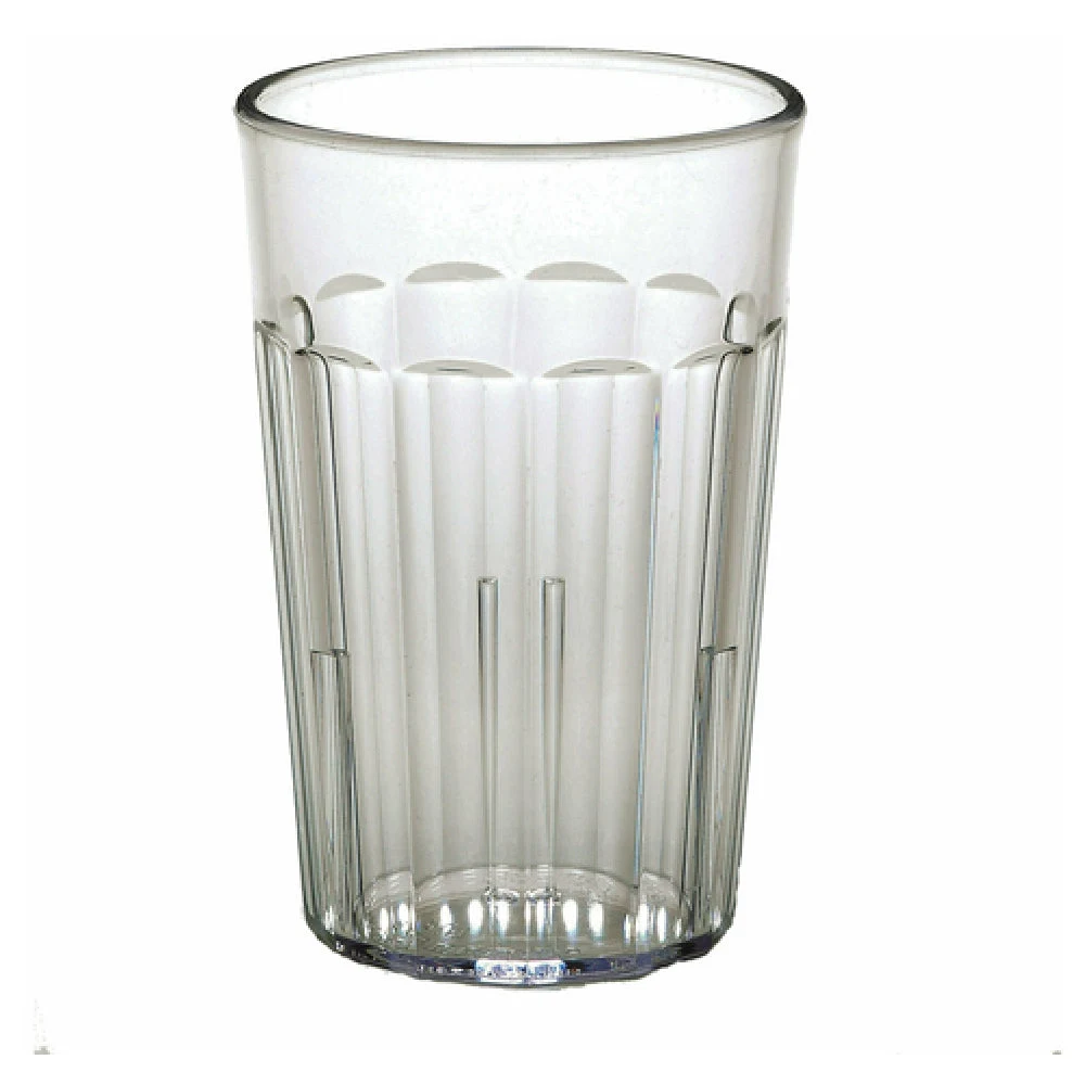 Cambro NT8152 8 Oz Clear Fluted Tumbler SAN Plastic with Stacking Lugs