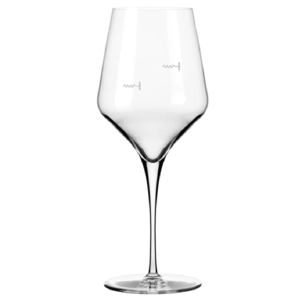 Libbey 9323/U225A 16 Oz Glass Wine Glass with Corkscrew Pour Control