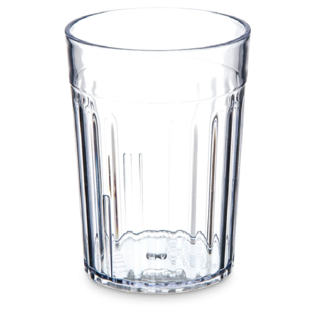 Carlisle 111007 10 Oz Fluted Tumbler SAN Clear Dishwasher Safe 72 Packs