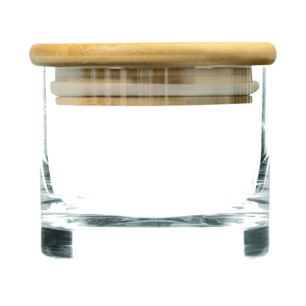 Hospitality Brands HUW120-001 4.75 Inch Bold Drinkware Cayman Bar Canister with Bamboo Top