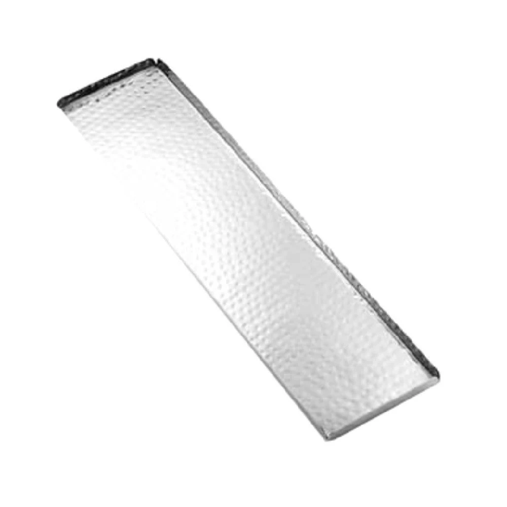 American Metalcraft HMST20 20-1/8 Inch Rectangular Serving Tray with Sides Hammered Finish Heavy Duty Stainless Steel