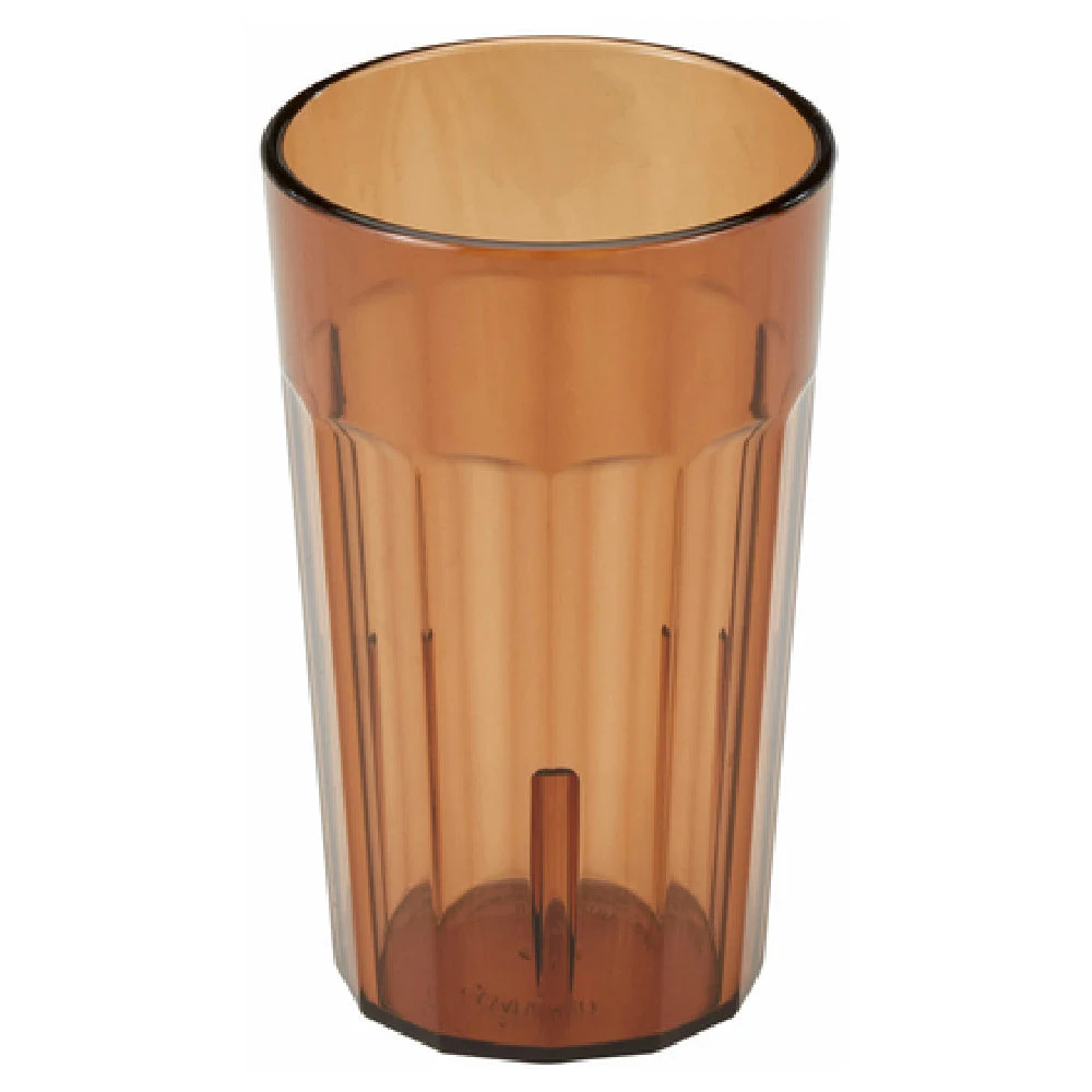 Cambro NT10153 10 Oz Amber Fluted Tumbler Plastic with Impact Resistant Design