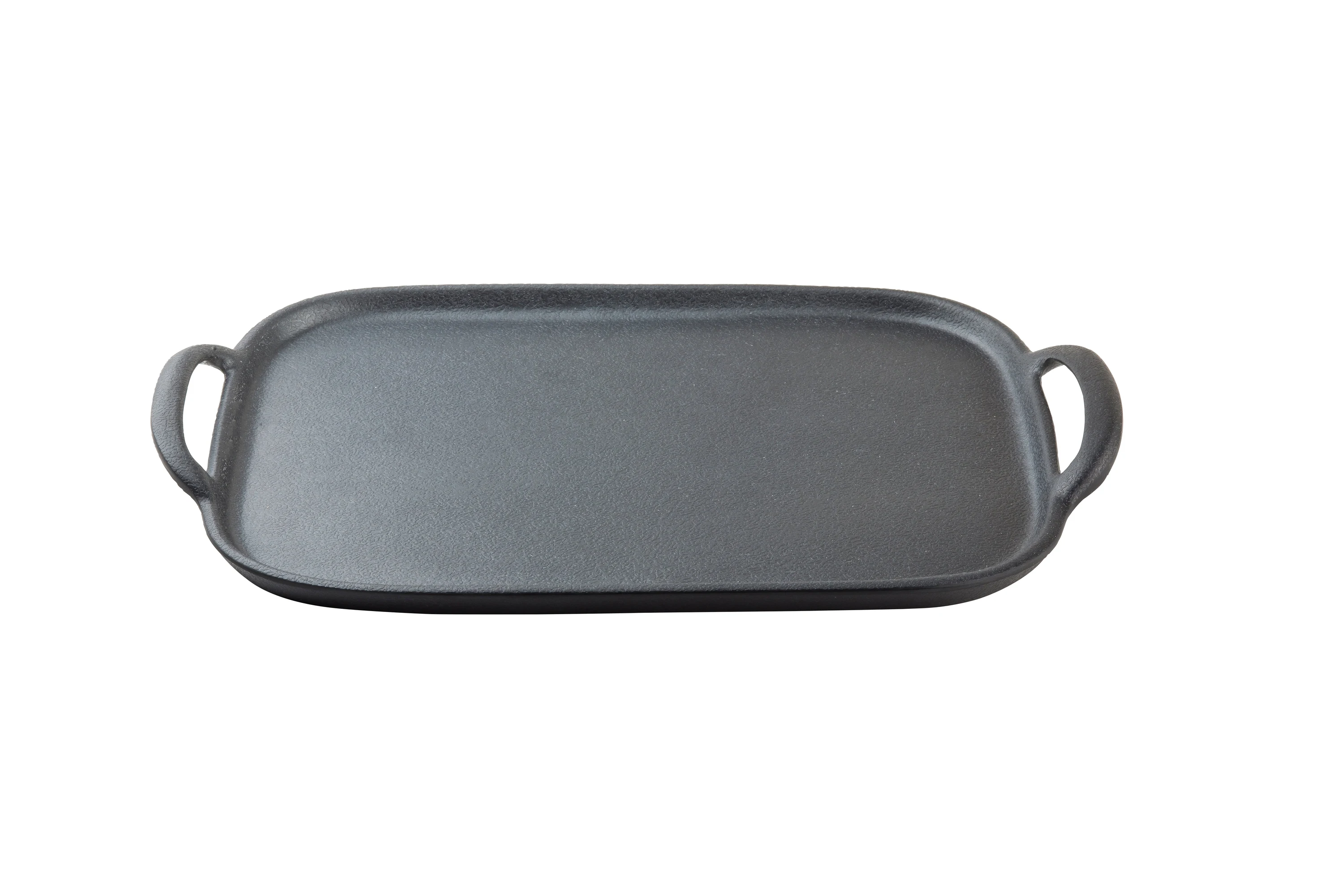 Tablecraft 10331 14 Inch Rectangular Tray with Faux Cast Iron Finish Melamine Black