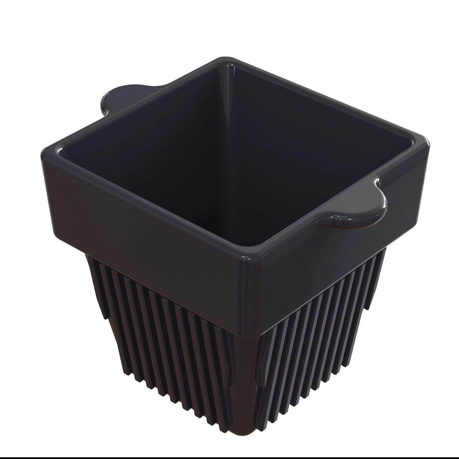 Tablecraft CW1480BK 18 Oz Cold Holding Condiment Bowl Square Aluminum Black Finish