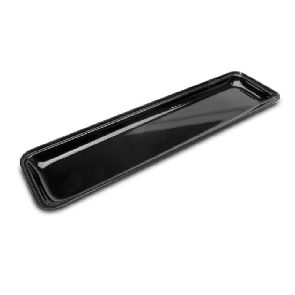 Steelite DFTRC24810 24 Inch Market Tray Rectangular Acrylic Black