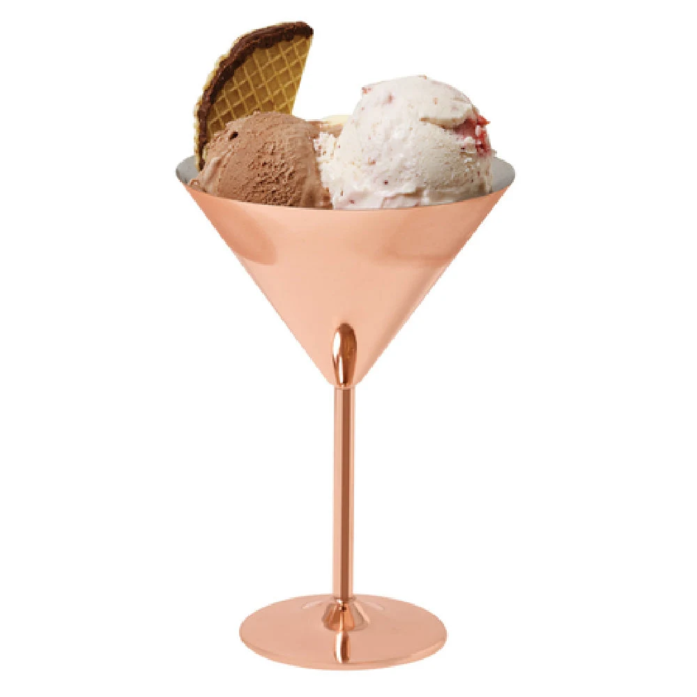 GET Enterprises SW-1612-CPR 12 Oz Copper Martini Glass 4-9/10 Inch Diameter