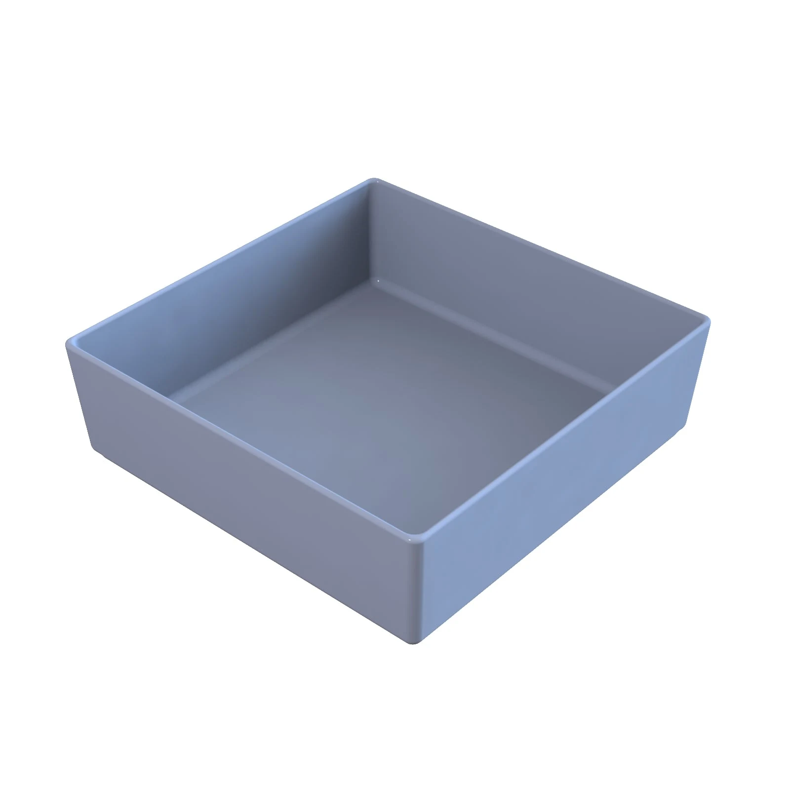 Tablecraft CW4004PB 4 Quart Square Bowl Cold Holding Dishwasher Safe Aluminum Pigeon Blue Finish
