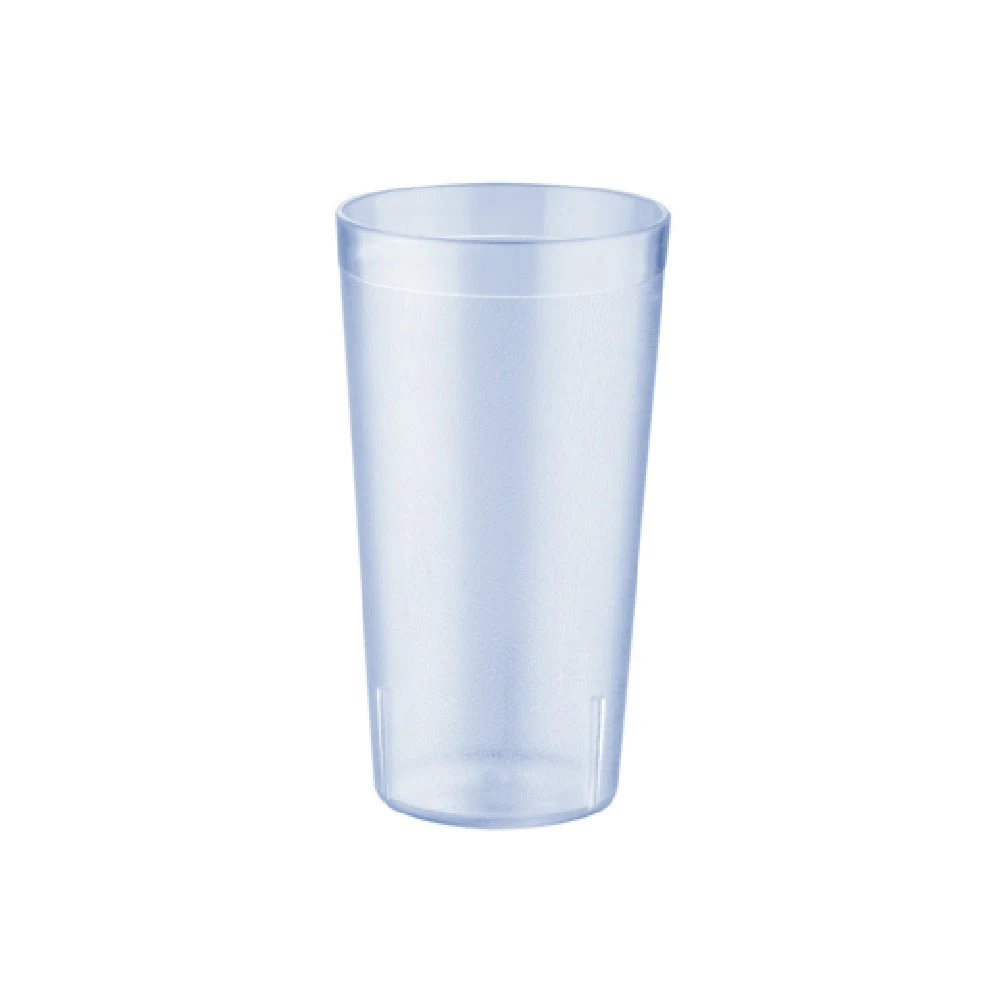 CAC China BVPT-16BL 16 oz Pebbled Stackable Break Resistant Tumbler Blue SAN Plastic