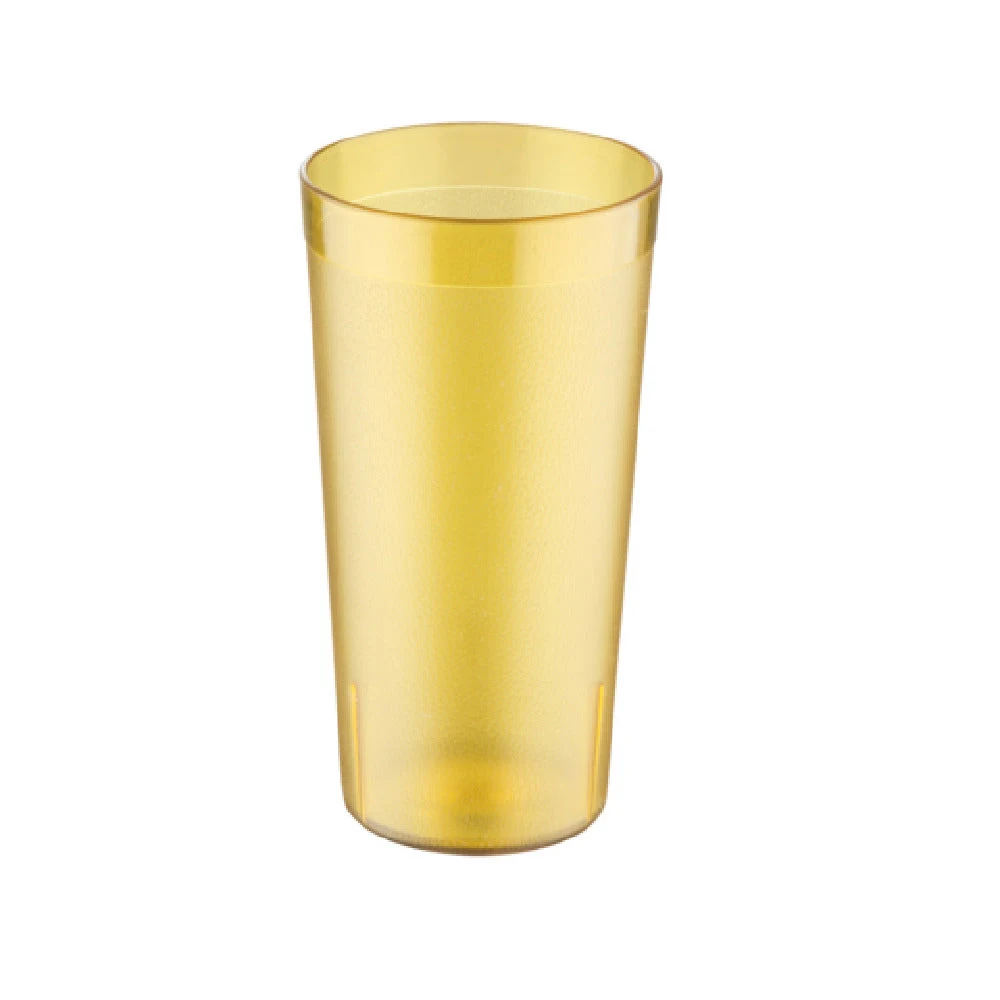 CAC China BVPT-20AM 20 Oz Amber Tumbler Break Resistant Stackable SAN Plastic