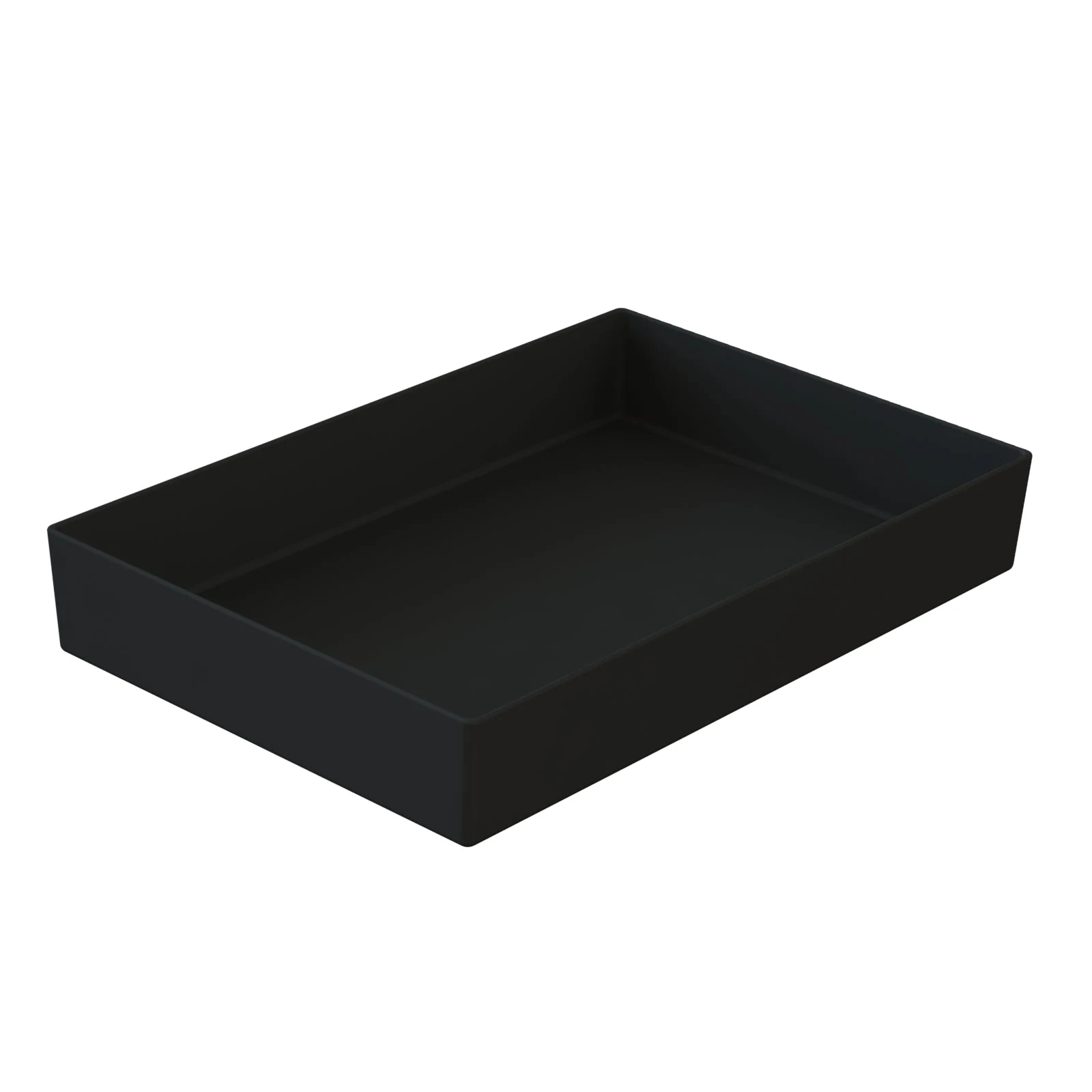 Tablecraft CW4032BK 10 Quart Rectangular Cold Holding Bowl Aluminum Black Finish