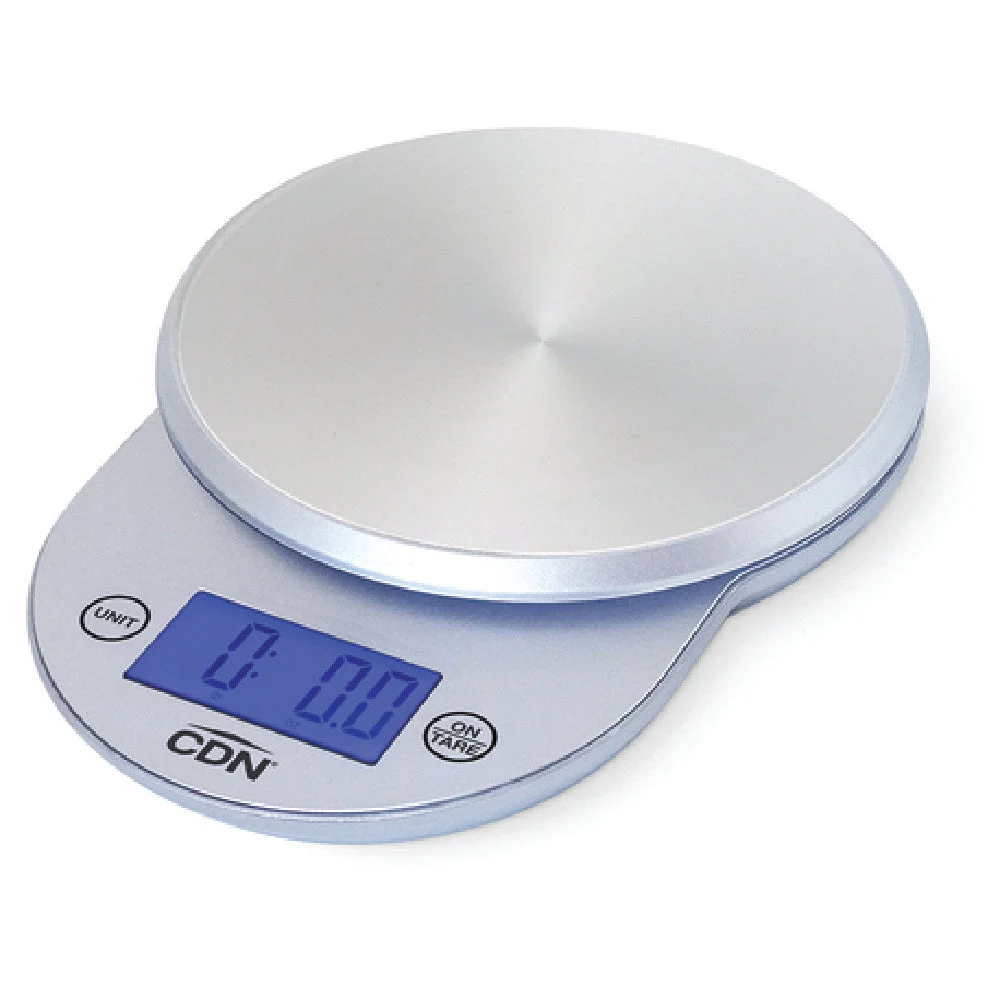 CDN SD1104-S 6 Inch Digital Scale Stainless Steel Round Platform with Tare Function