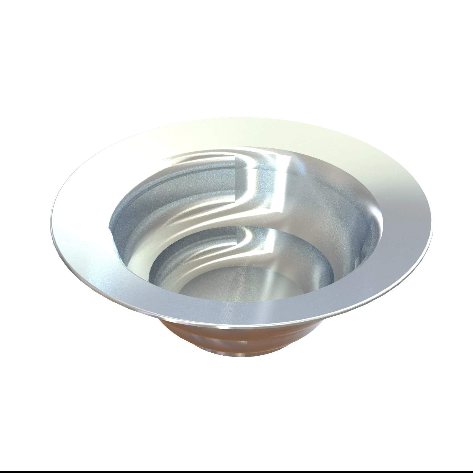 Tablecraft CW3100N 7-1/2 Quart Cast Aluminum Salad Bowl Round Cold Holding